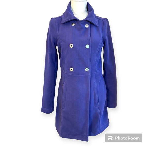 Athleta switchback‎ size Small purple fleece peacoat - Picture 3 of 15